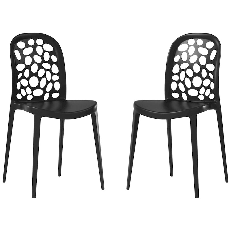 Frond and Form Outdoor Stacking Dining Side Chair (Set of 2)