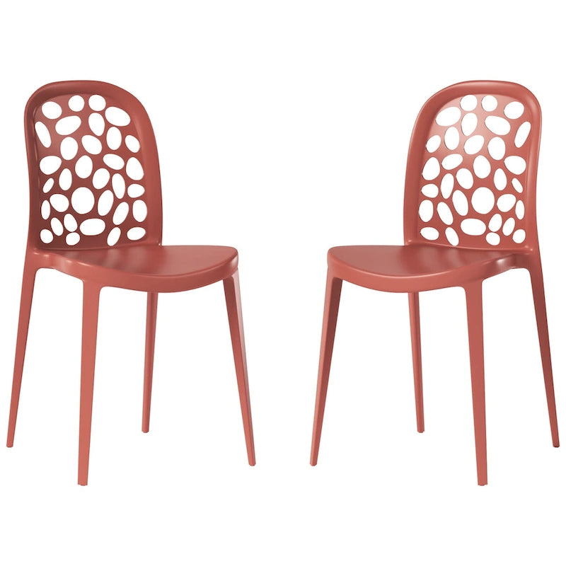 Frond and Form Outdoor Stacking Dining Side Chair (Set of 2)