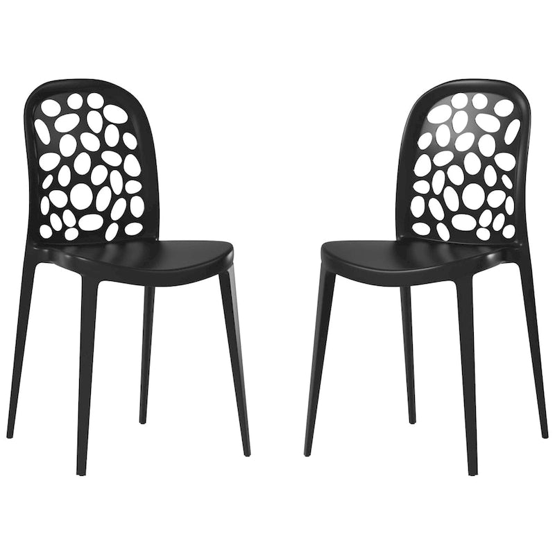 Frond and Form Outdoor Stacking Dining Side Chair (Set of 2)