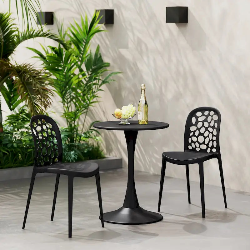 Frond and Form Outdoor Stacking Dining Side Chair (Set of 2)