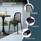 Frond and Form Outdoor Stacking Dining Side Chair (Set of 2)
