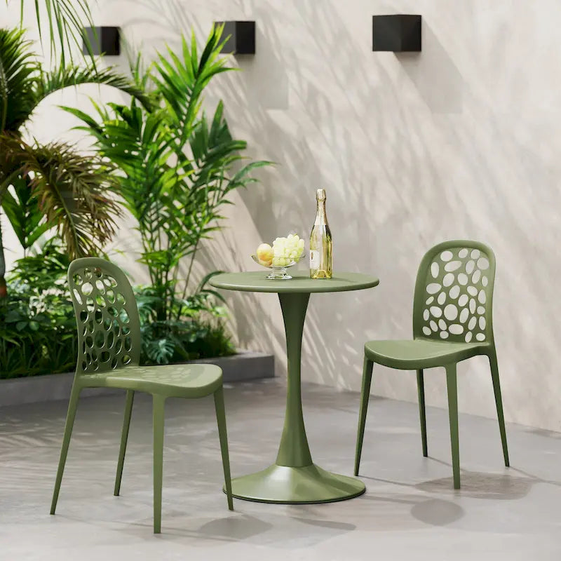 Frond and Form Outdoor Stacking Dining Side Chair (Set of 2)