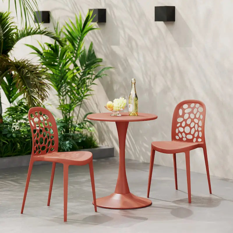 Frond and Form Outdoor Stacking Dining Side Chair (Set of 2)