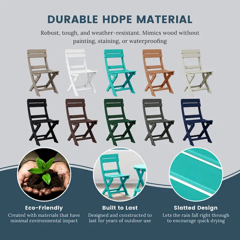 Polytrends Laguna Patio Folding Dining Chair