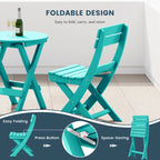 Polytrends Laguna Patio Folding Dining Chair