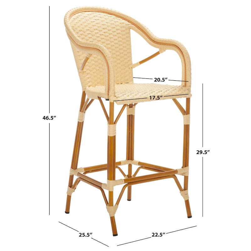 SAFAVIEH California 30-inch Bar Stool - 23W x 26D x 47H