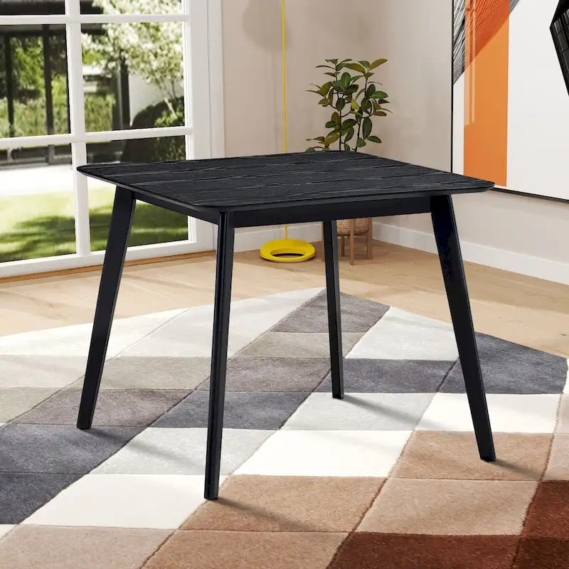 Modern 35.43 Dining Table, Square Wooden Table for 4 People for Living Room, Apartment, and Dining Room