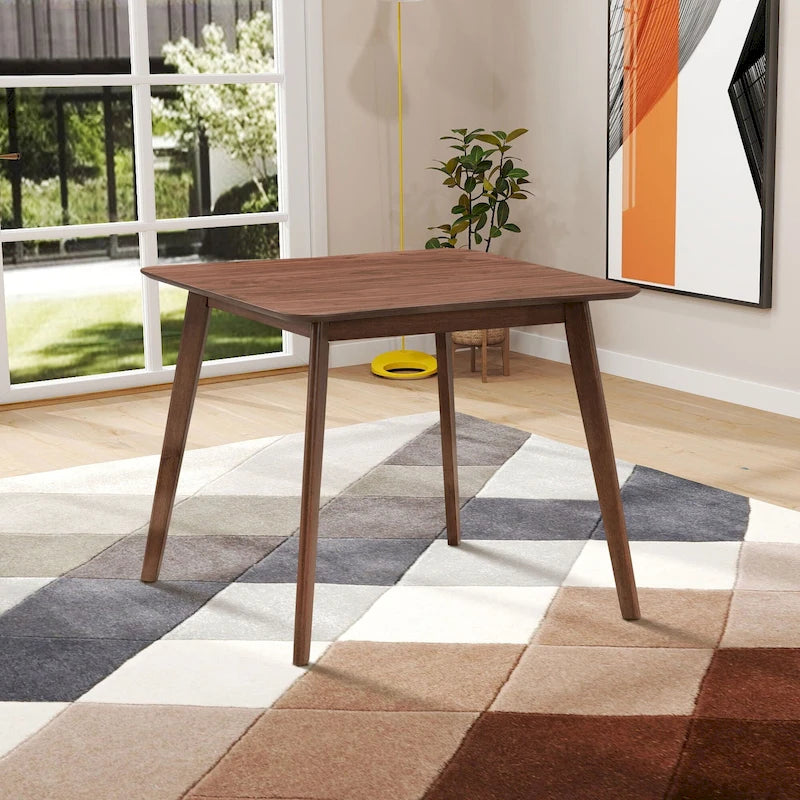 Modern 35.43 Dining Table, Square Wooden Table for 4 People for Living Room, Apartment, and Dining Room