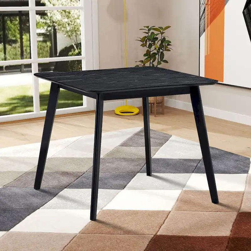 Modern 35.43 Dining Table, Square Wooden Table for 4 People for Living Room, Apartment, and Dining Room