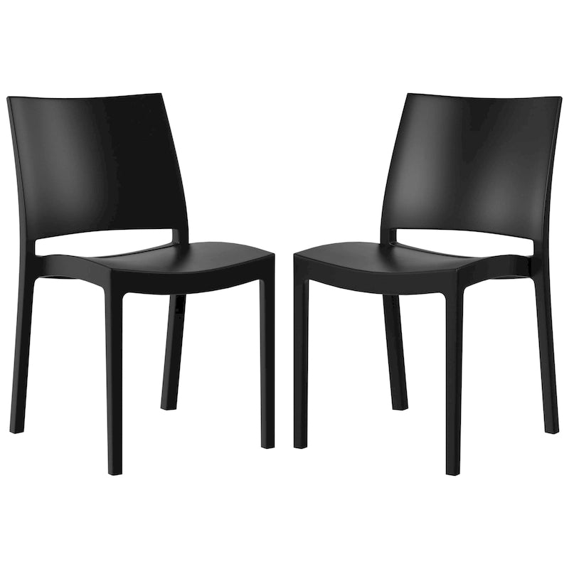 Frond and Form Outdoor Patio Stacking Dining Side Chair (Set of 2)