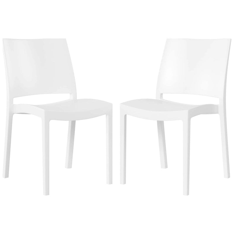 Frond and Form Outdoor Patio Stacking Dining Side Chair (Set of 2)