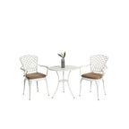 3 Piece Patio Bistro Set All Weather Metal Bistro Table Set