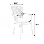 3 Piece Patio Bistro Set All Weather Metal Bistro Table Set