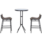 3 Piece Bar Height Outdoor Bistro Set for 2