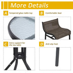 3 Piece Bar Height Outdoor Bistro Set for 2