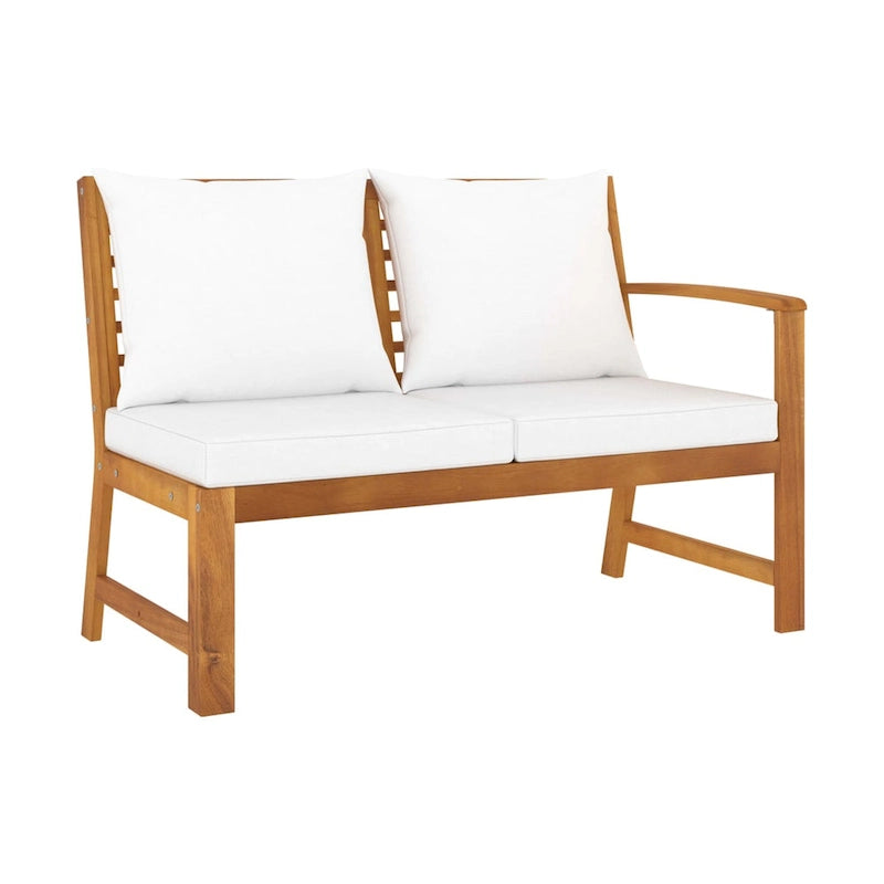 Roma 5pc Modular Outdoor Sofa and Table Set, Solid Acacia Wood, White