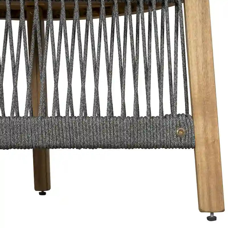 6 Pcs Patio Furniture Set, Outdoor Wicker Sectional Sofa Set, 2 Armchairs, 2 Ottomans and Tempered Glass Top Coffee Table