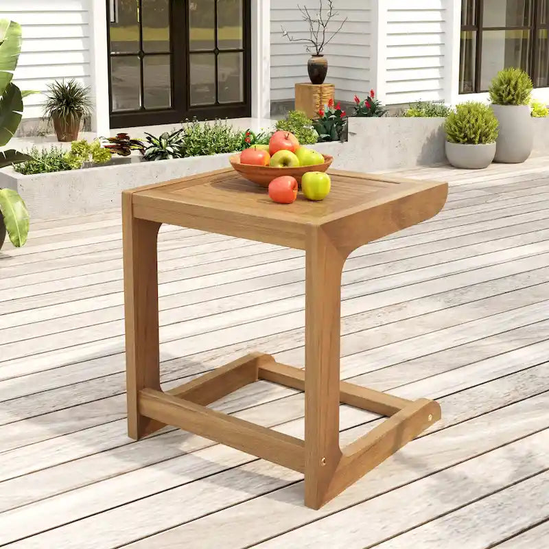 Christopher Knight Home - Elliott Outdoor Ashwell Acacia Wood Side Table with Clean, Minimalist Silhouette