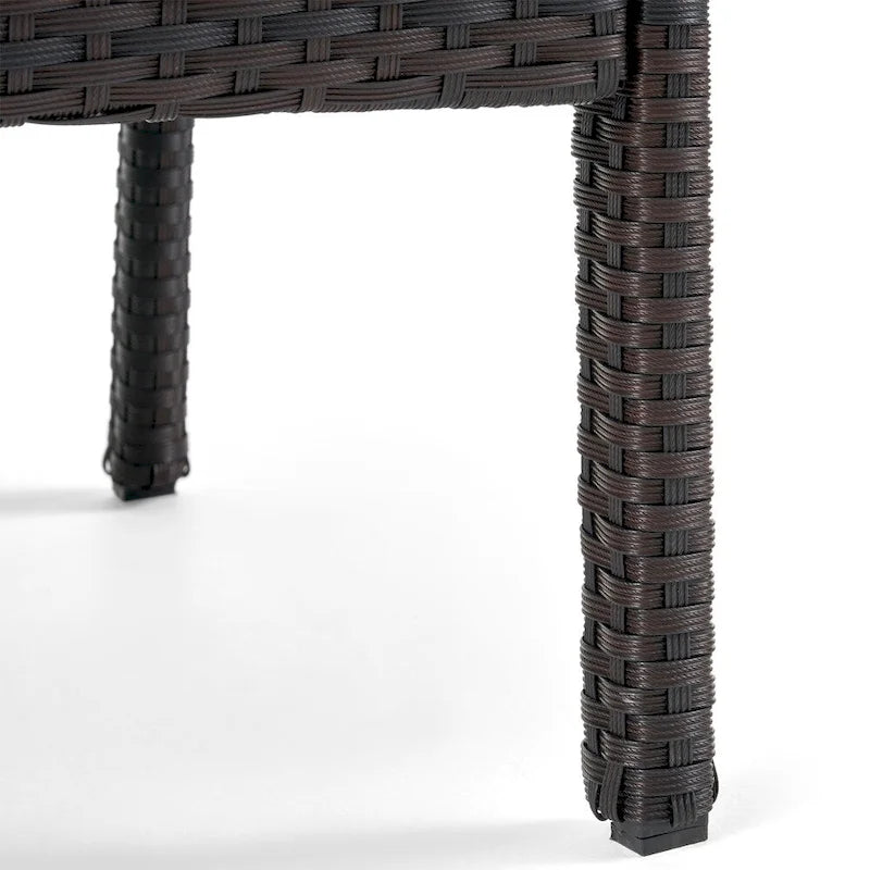 Kalo Outdoor 4 Seater Wicker Chat Set with Fire Pit by Christopher Knight Home