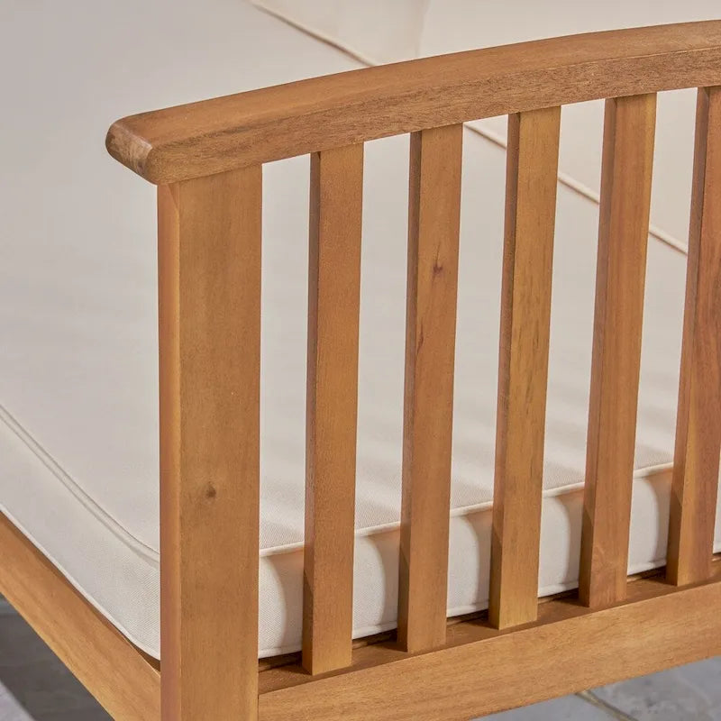 Carolina Outdoor Acacia Sofa and Coffee Table Set by Christopher Knight Home