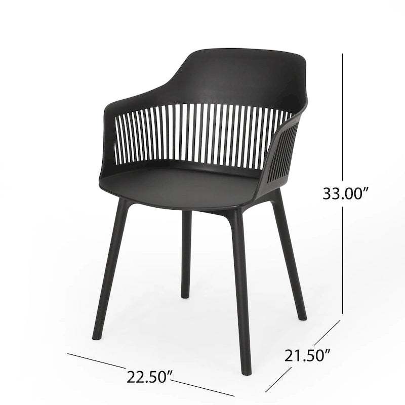 Dahlia Outdoor Modern Dining Chair (Set of 2) by Christopher Knight Home - 22.50 W x 21.50 D x 33.00 H