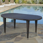 Dominica Outdoor Oval Wicker 69-inch Wicker Dining Table by Christopher Knight Home - 69.30L x 38.20W x 30.00H