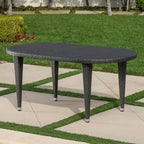 Dominica Outdoor Oval Wicker 69-inch Wicker Dining Table by Christopher Knight Home - 69.30L x 38.20W x 30.00H