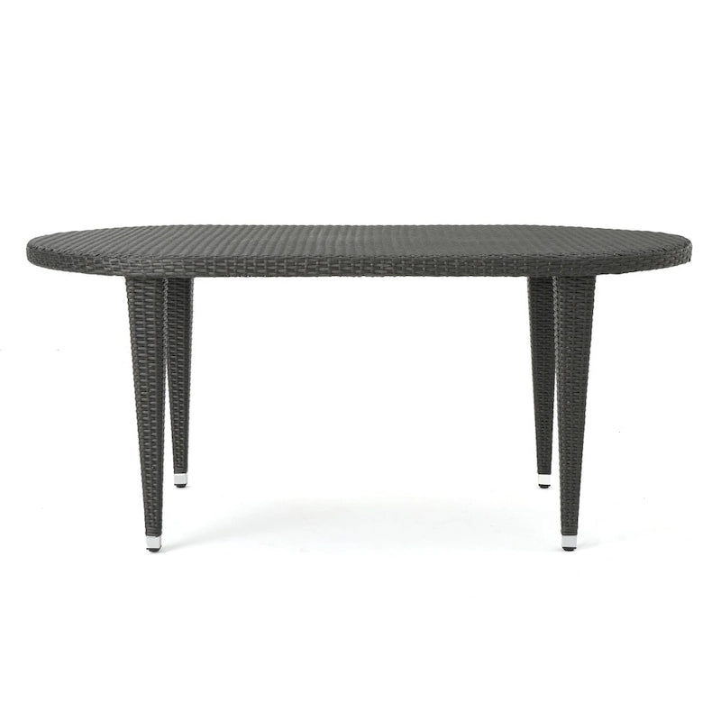 Dominica Outdoor Oval Wicker 69-inch Wicker Dining Table by Christopher Knight Home - 69.30L x 38.20W x 30.00H