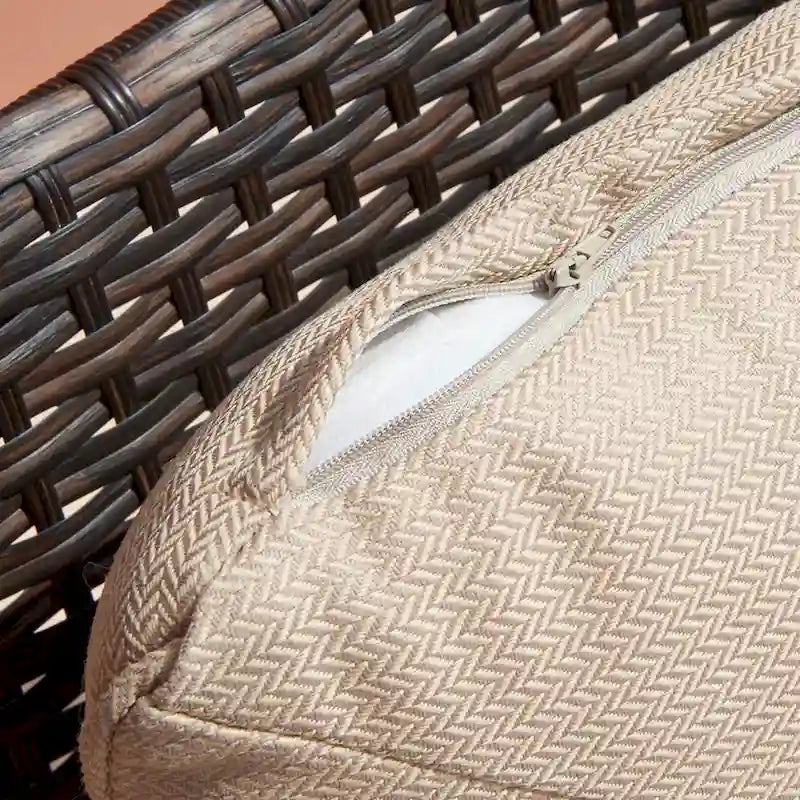 3 Piece Outdoor Wicker Bistro Chat Set with Cushion