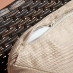 3 Piece Outdoor Wicker Bistro Chat Set with Cushion