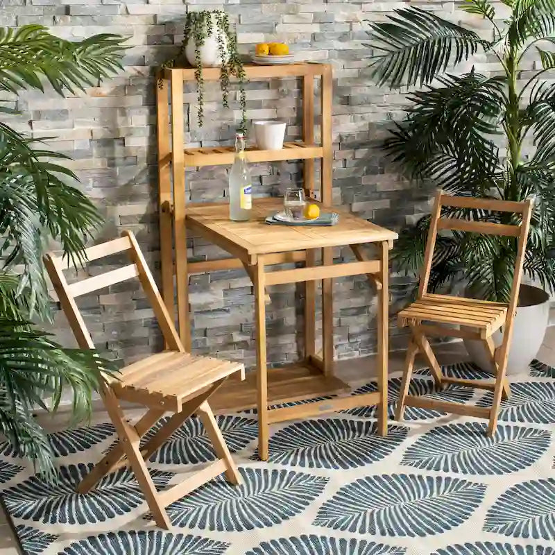 SAFAVIEH Outdoor Chikako Balcony Dining Cabinet Set - 26Wx23Dx50H