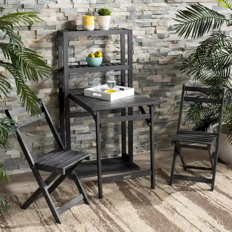 SAFAVIEH Outdoor Chikako Balcony Dining Cabinet Set - 26Wx23Dx50H