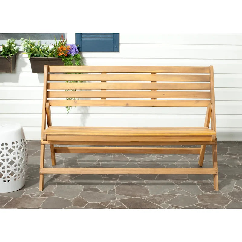 Banc pliant d'extérieur SAFAVIEH Sherilyn gris cendré - 48 po L x 24 po P x 32 po H