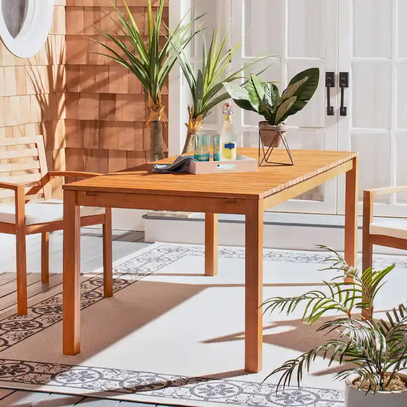 SAFAVIEH Outdoor Einy Dining Table - 90Wx35Dx30H