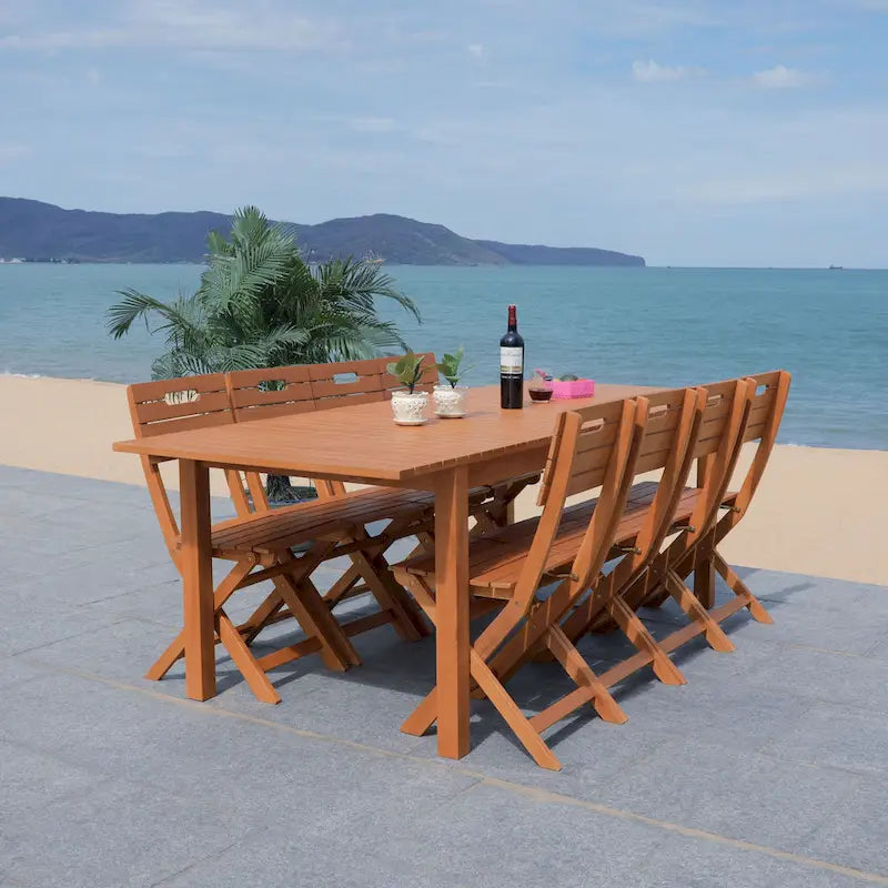 SAFAVIEH Outdoor Einy Dining Table - 90Wx35Dx30H