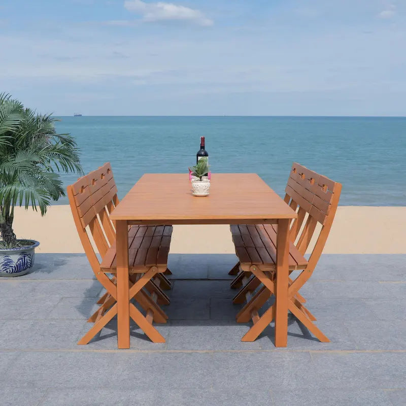 SAFAVIEH Outdoor Einy Dining Table - 90Wx35Dx30H