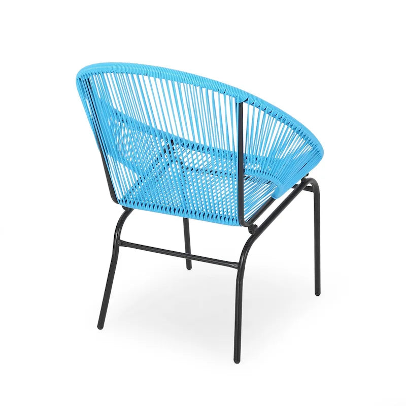 Nusa Outdoor Modern 2 Seater Faux Rattan Chat Set by Christopher Knight Home