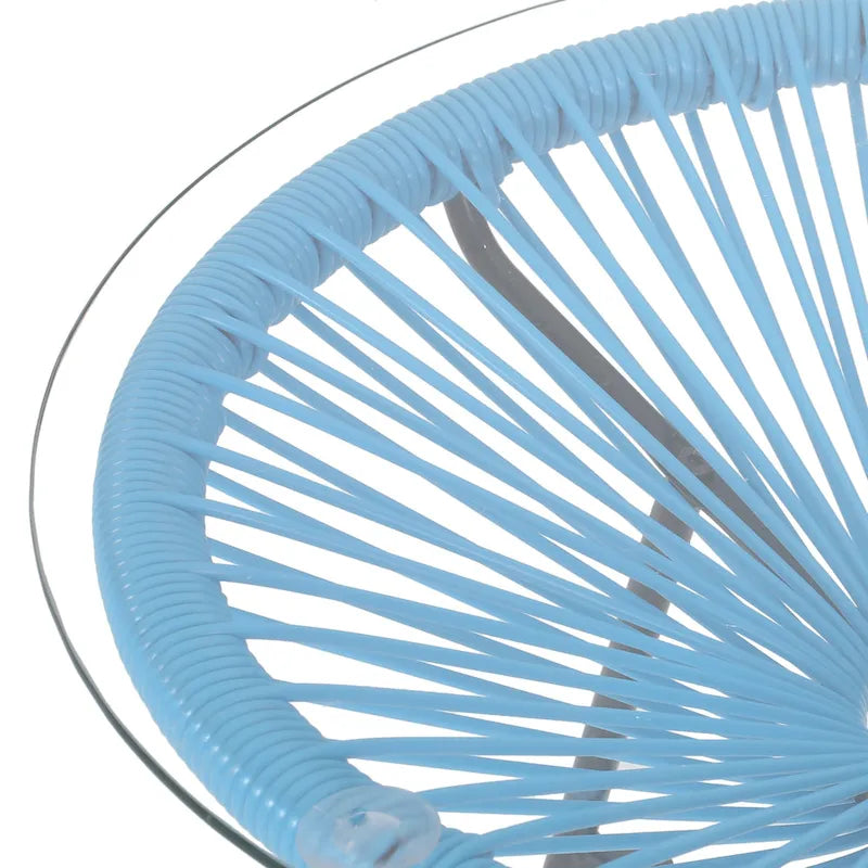 Nusa Outdoor Modern 2 Seater Faux Rattan Chat Set by Christopher Knight Home