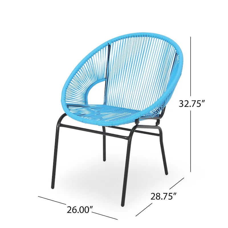 Nusa Outdoor Modern 2 Seater Faux Rattan Chat Set by Christopher Knight Home