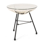 Nusa Outdoor Modern 2 Seater Faux Rattan Chat Set by Christopher Knight Home