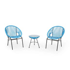 Nusa Outdoor Modern 2 Seater Faux Rattan Chat Set by Christopher Knight Home