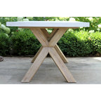 Cordelia 3-Piece Ivory Composite and Eucalyptus Wash Rectangle Dining Set With Benches