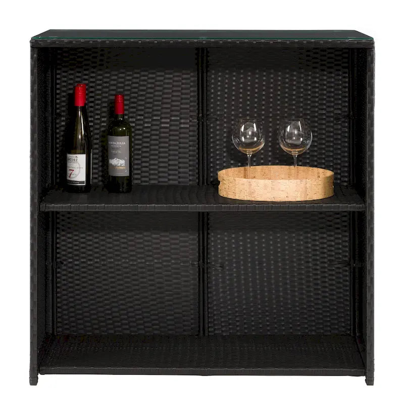 Parksville Wicker Outdoor Bar Set - 3pc