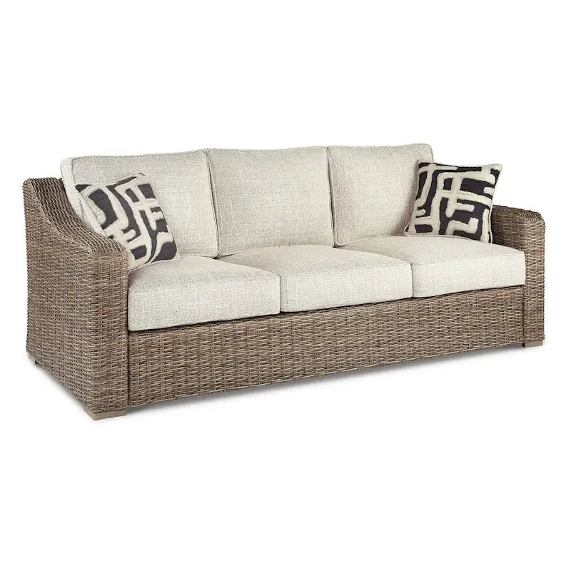 Signature Design by Ashley Beachcroft Brown/Beige 4-Piece Outdoor Seating Package - 83W x 37D x 36H