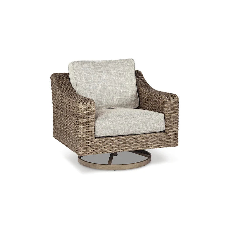Signature Design by Ashley Beachcroft Brown/Beige 4-Piece Outdoor Seating Package - 83W x 37D x 36H