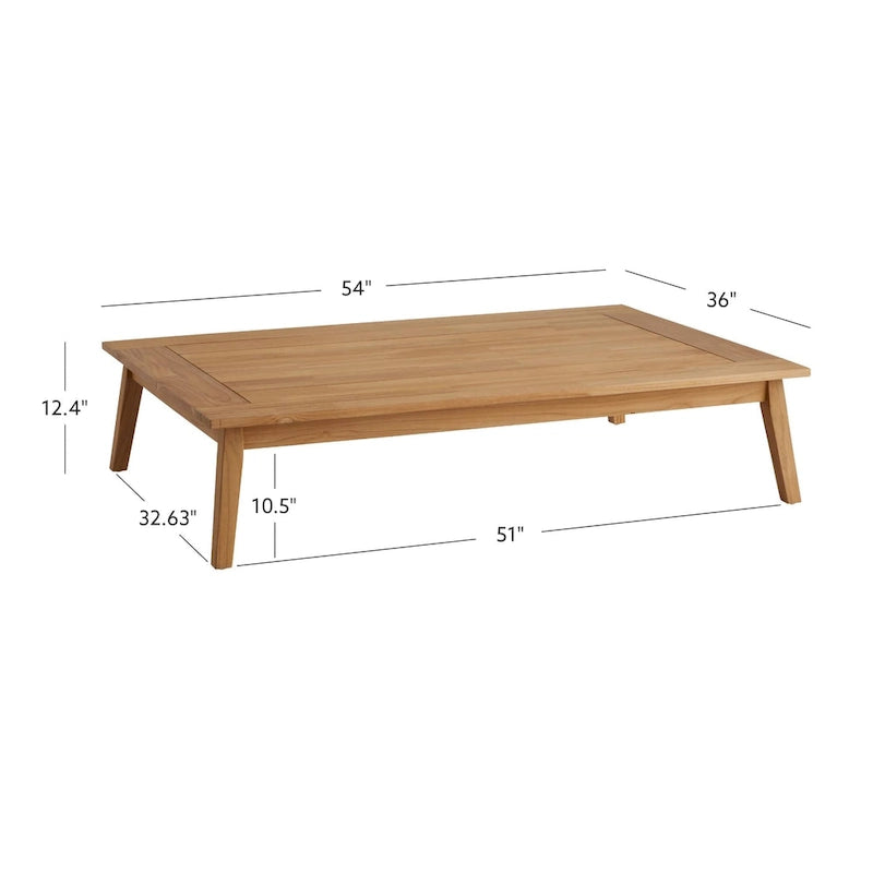 Searle Outdoor Natural Teak Coffee Table