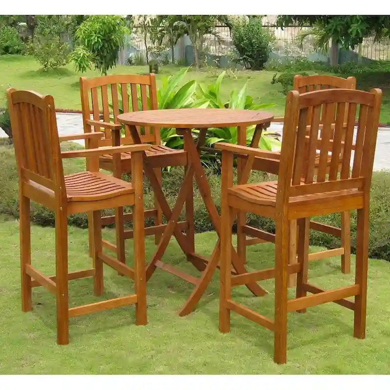 Royal Tahiti Terrassa 5-Piece Bar-Height Bistro Set
