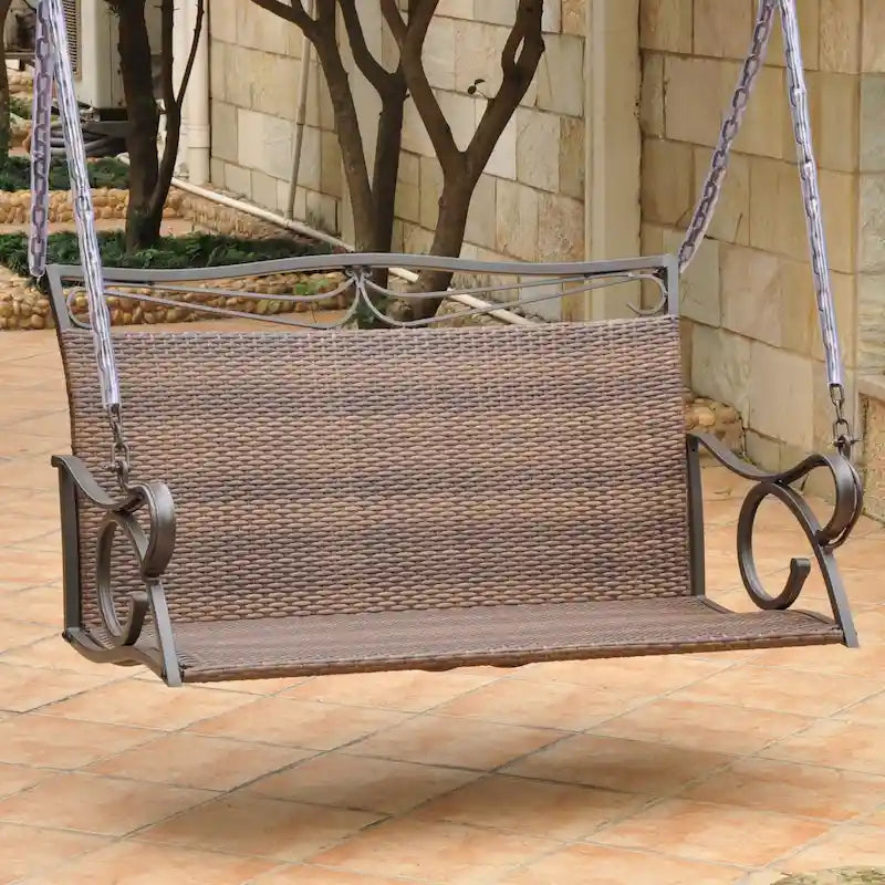 Valencia Resin Wicker Porch Swing