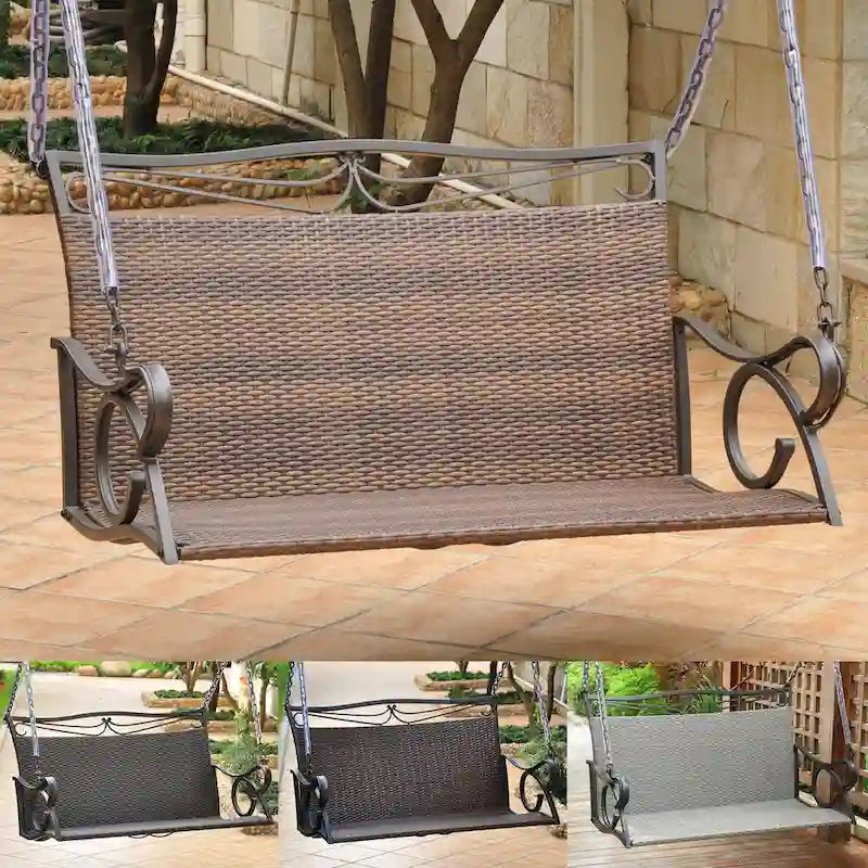 Valencia Resin Wicker Porch Swing