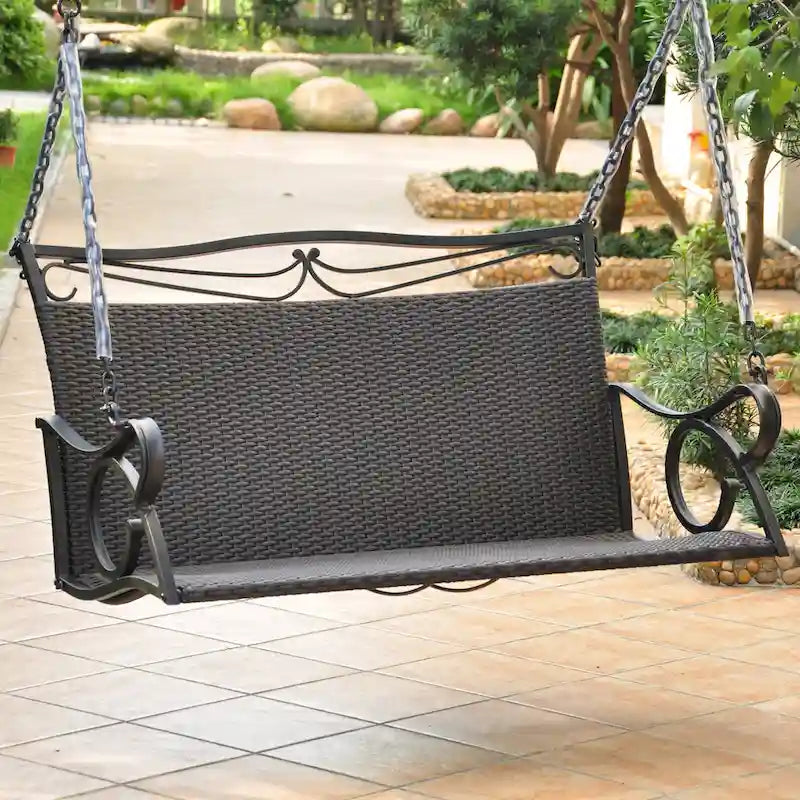 Valencia Resin Wicker Porch Swing